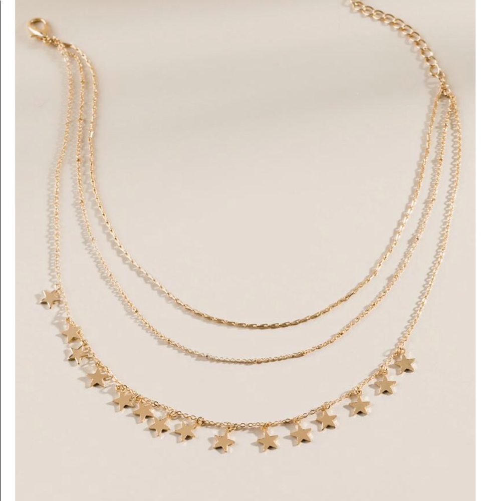 Francesca’s Gold Layered Star Necklace